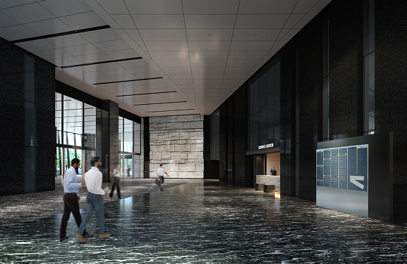 Rendering of the completed entrance