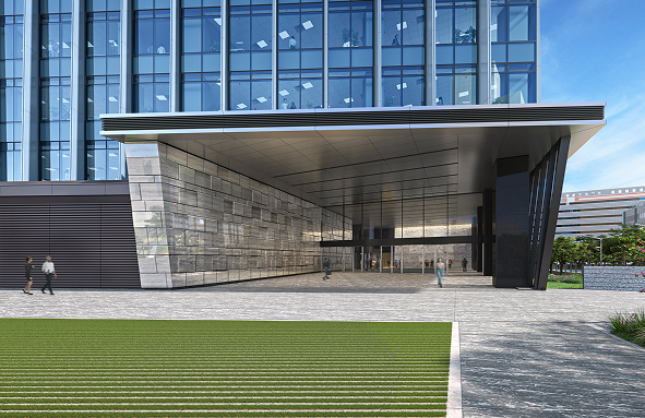 Rendering of the completed atrium