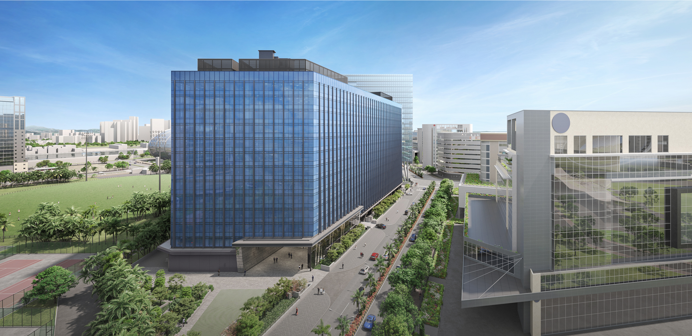 Street view of BKC area in Mumbai