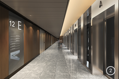 Rendering of the completed EV hall