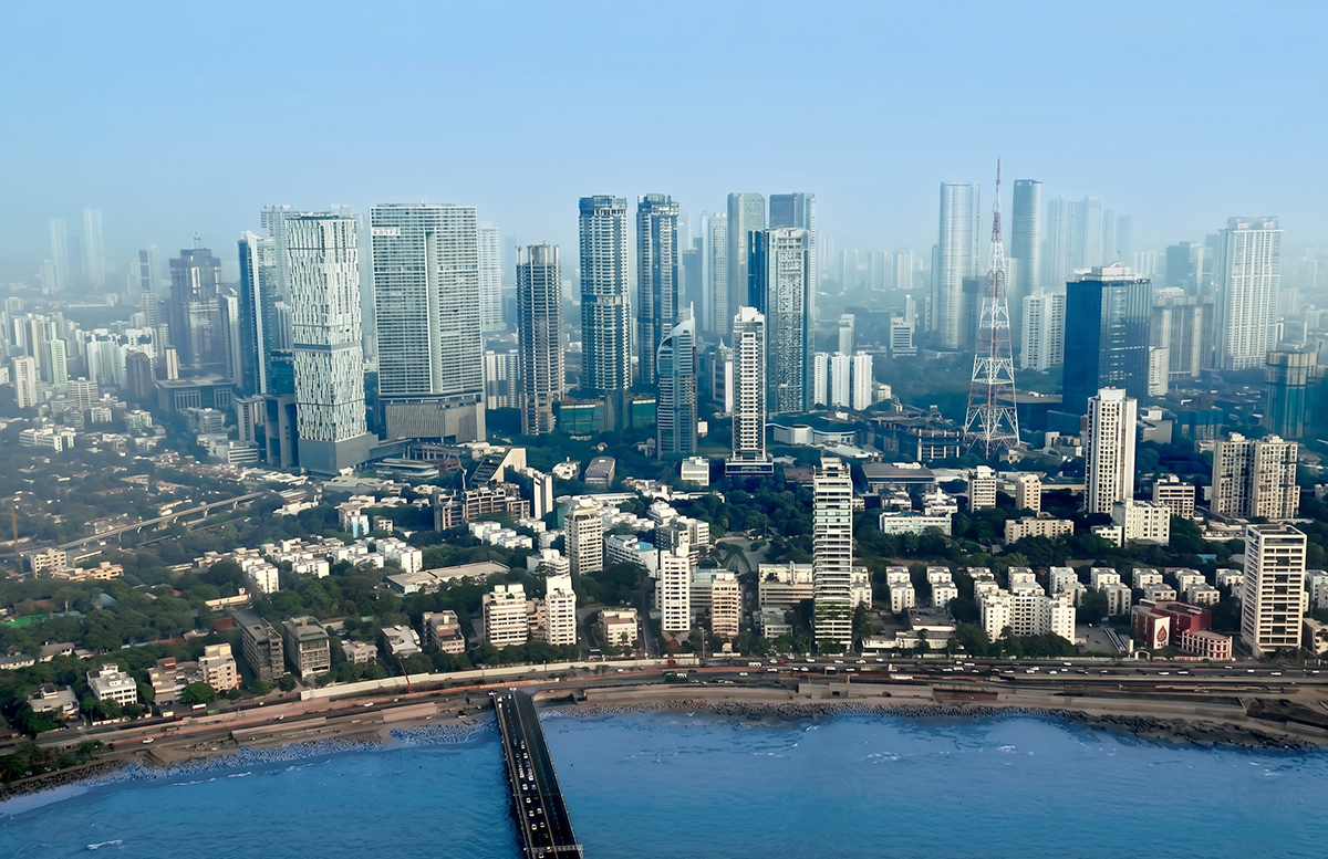 Cluster of skyscrapers in Worli