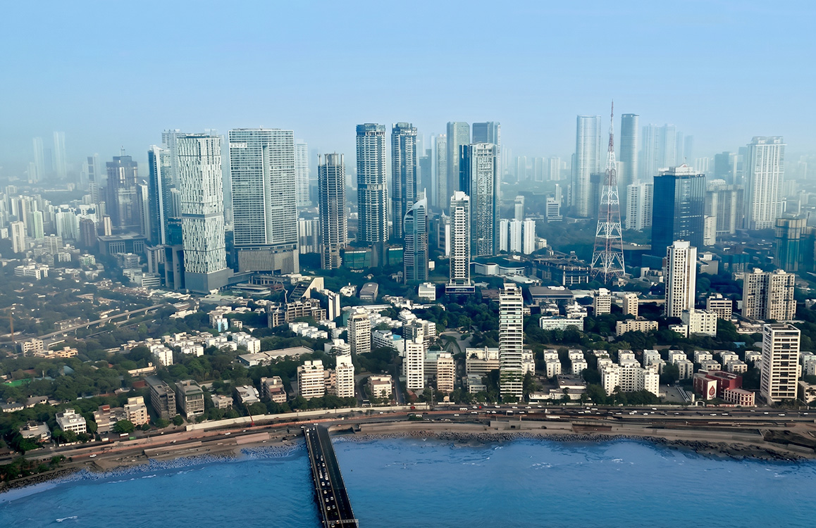 Cluster of skyscrapers in Worli