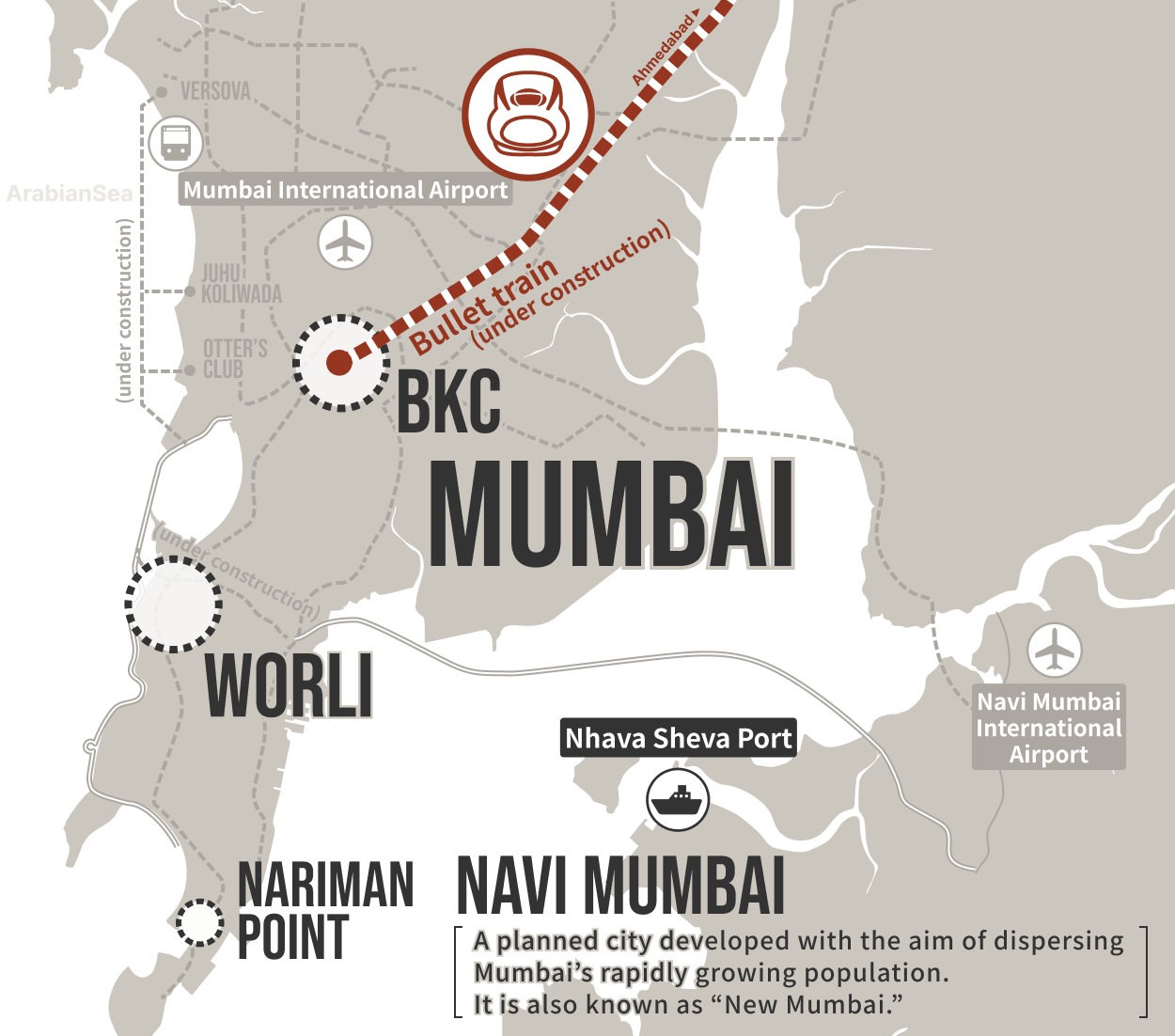 Map of Transportation Infrastructure (Bullet Train)