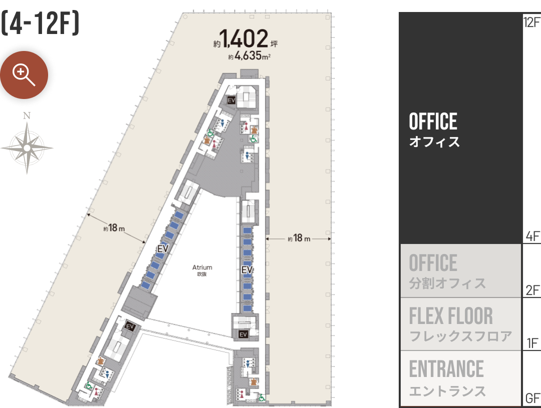 (4-12F) フロアマップ
