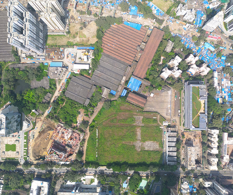 建設予定地上空より